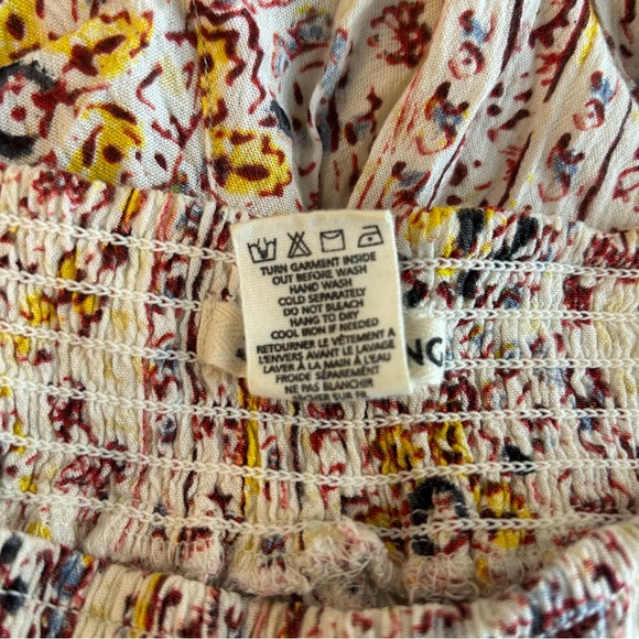 Billabong Womens Cream Floral Pull-On Flare Leg Stretch Pants Size S - Picture 9 of 9